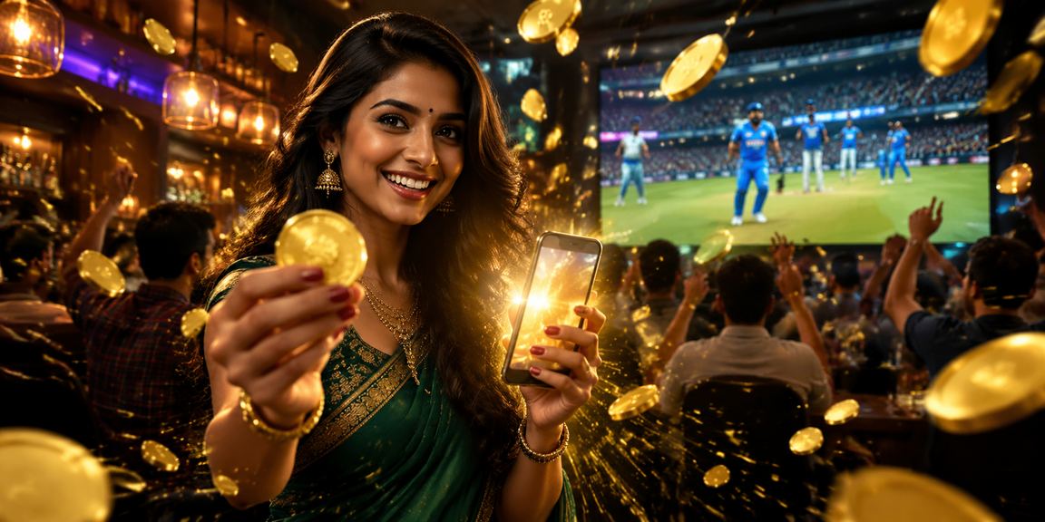 Betting on cricket match in India with traditional attire